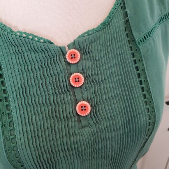 Matilda Jane Maxi Dress Womens Small Green Sleeveless Rayon Comfy Long Crochet - Picture 14 of 16